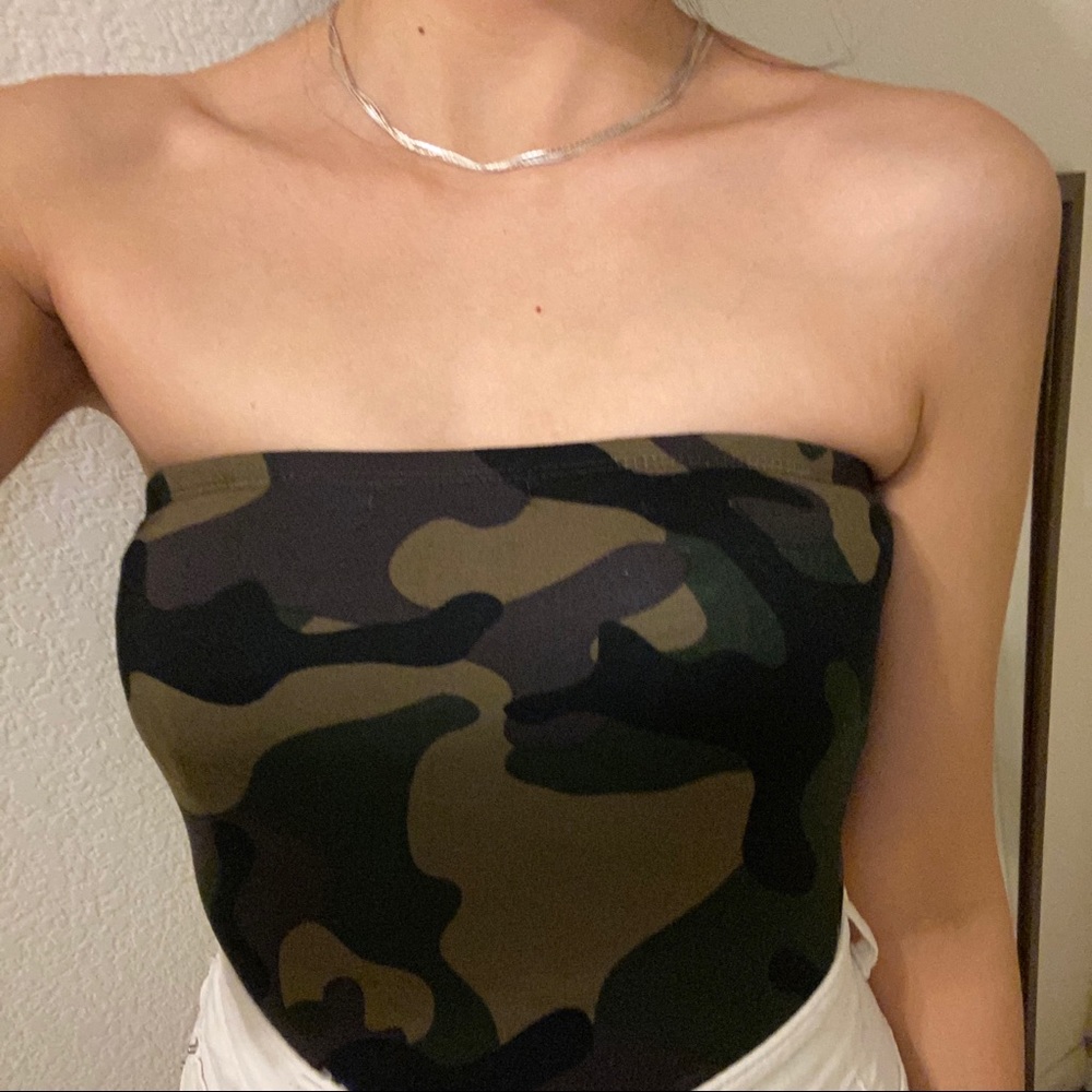 Camouflage Camo Cami Bodysuits - Picture 4 of 4